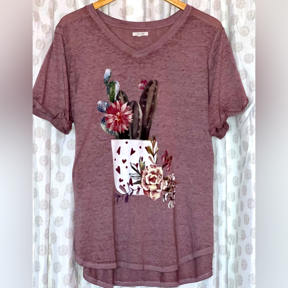 Maurices Soft Tee with Succulent print